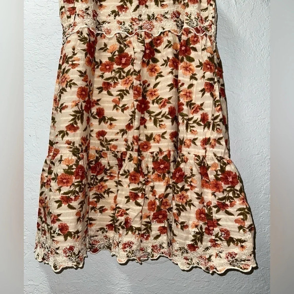 American Eagle Floral Spaghetti Strap Sundress w/ Lace Embroidery - Picture 7 of 8